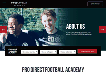 Tablet Screenshot of prodirectsocceracademy.com